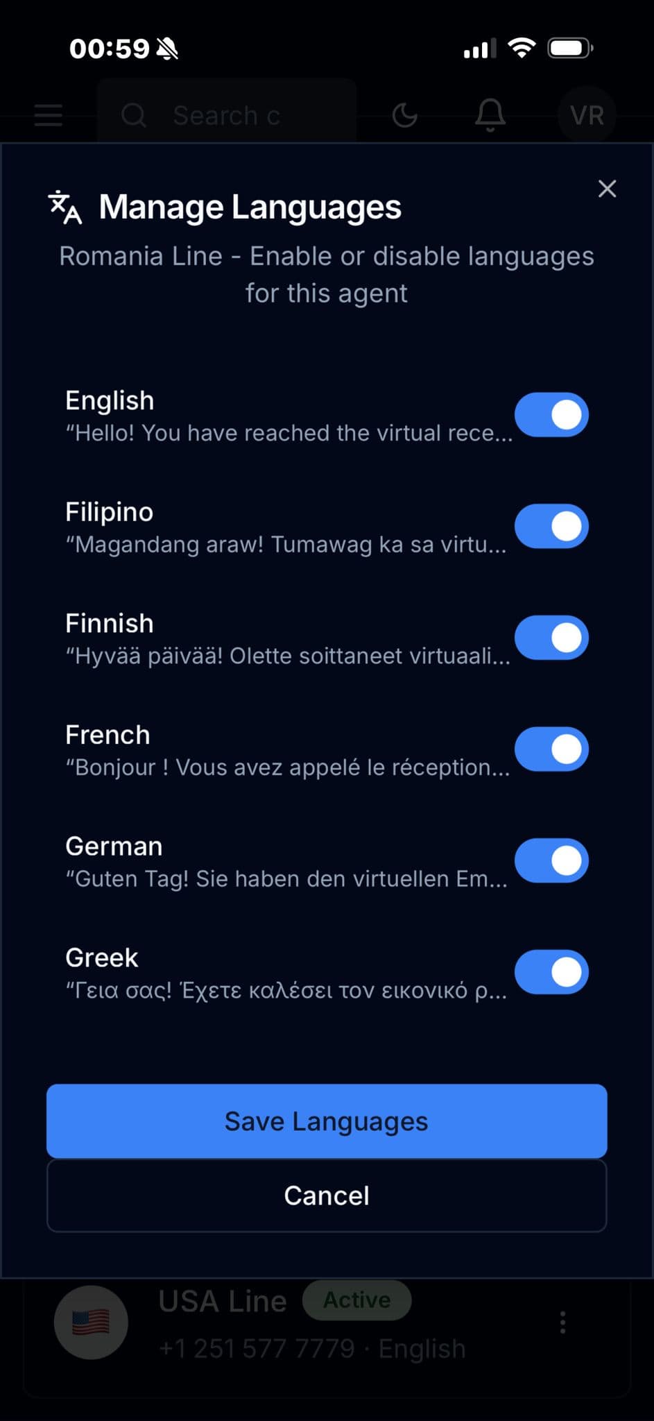 Virtual Receptionist Dashboard