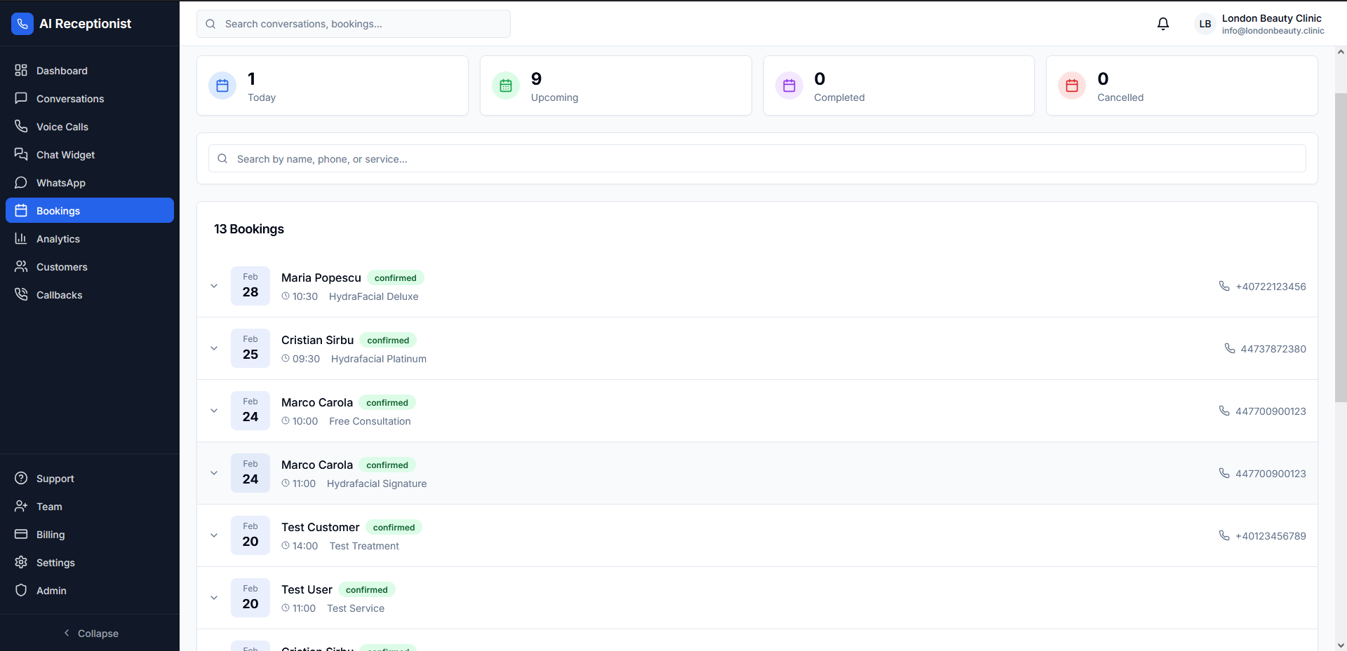 Upravljanje Rezervacijama